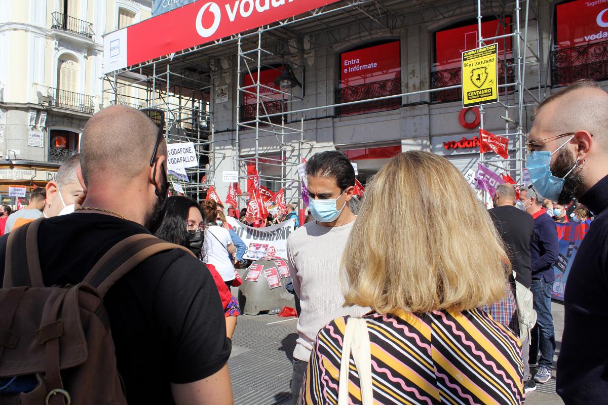 Concentracin contra el ERE en Vodafone