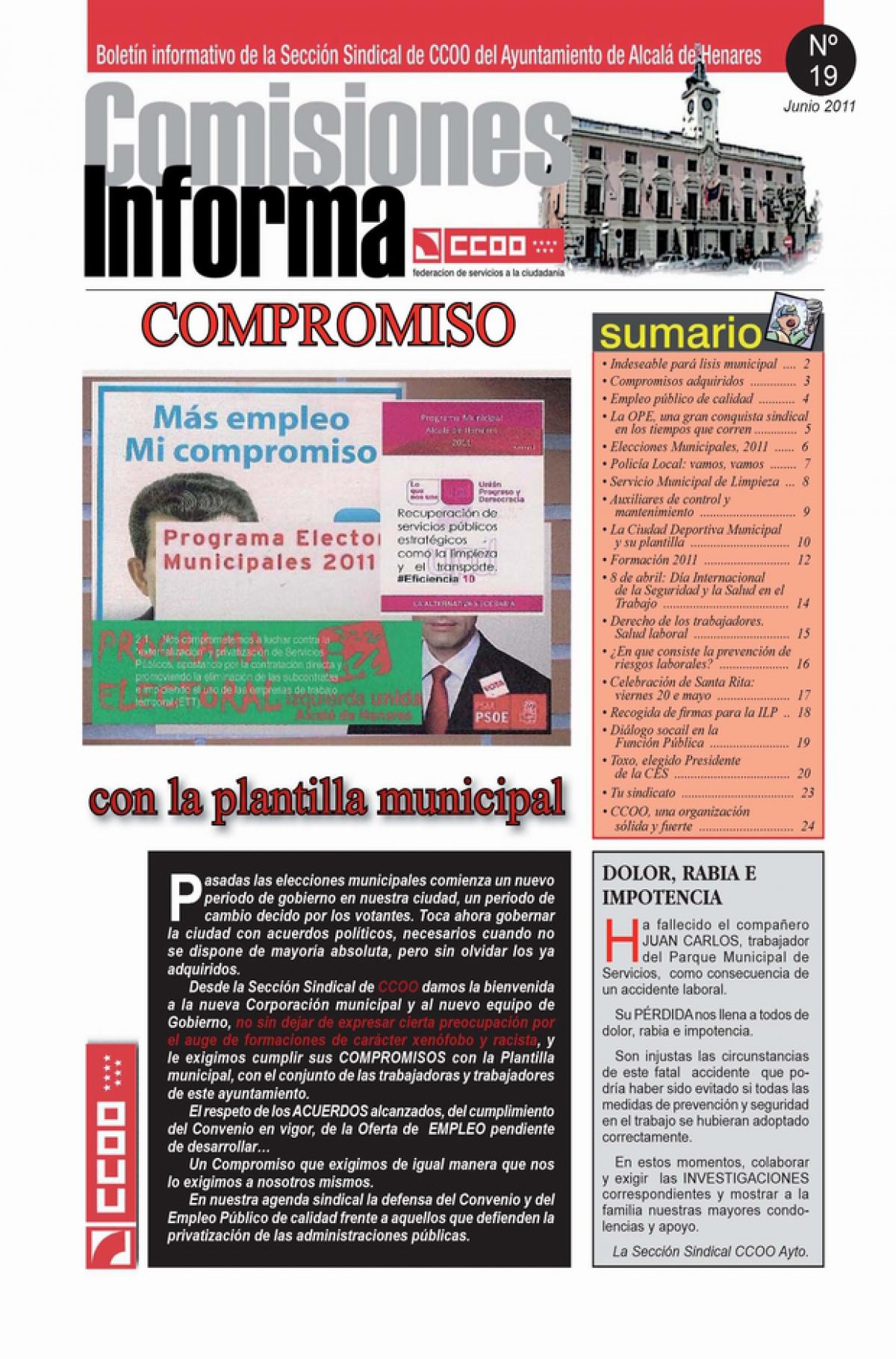 Comisiones Informa SS Ayuntamiento Alcalá de Henares