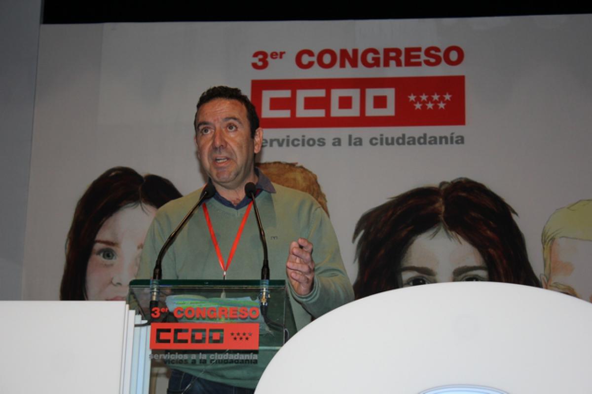 Pedro Cruz, candidatura CCOO Madrid, encabezada por el mismo.