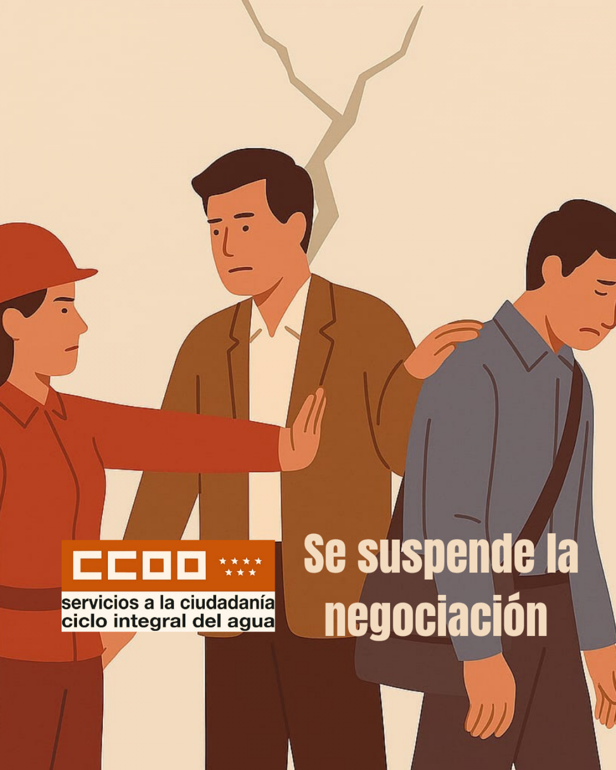 Suspendida la negociación XII Convenio de Aguas Residuales y Caudes Fluviales