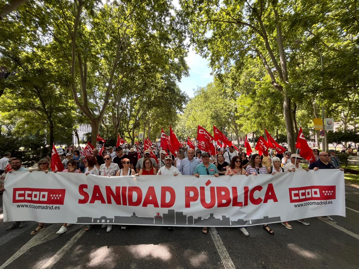 Manifestación en defensa de la sanidad pública, el 31 de mayo de 2026