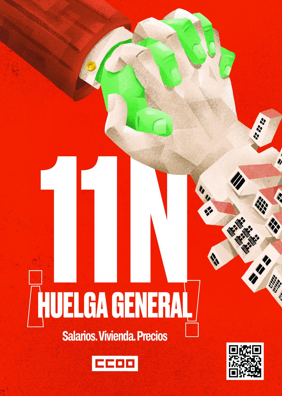 Cartel Huelga General 11 Noviembre